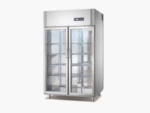 Upright Showcase With Two Sides Sides Glass Doors