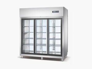 Upright Showcase With Two Sides Sides Glass Doors