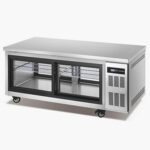 Ventilated & Static Undercounter Showcase With Two Sides Slide Glass Doors